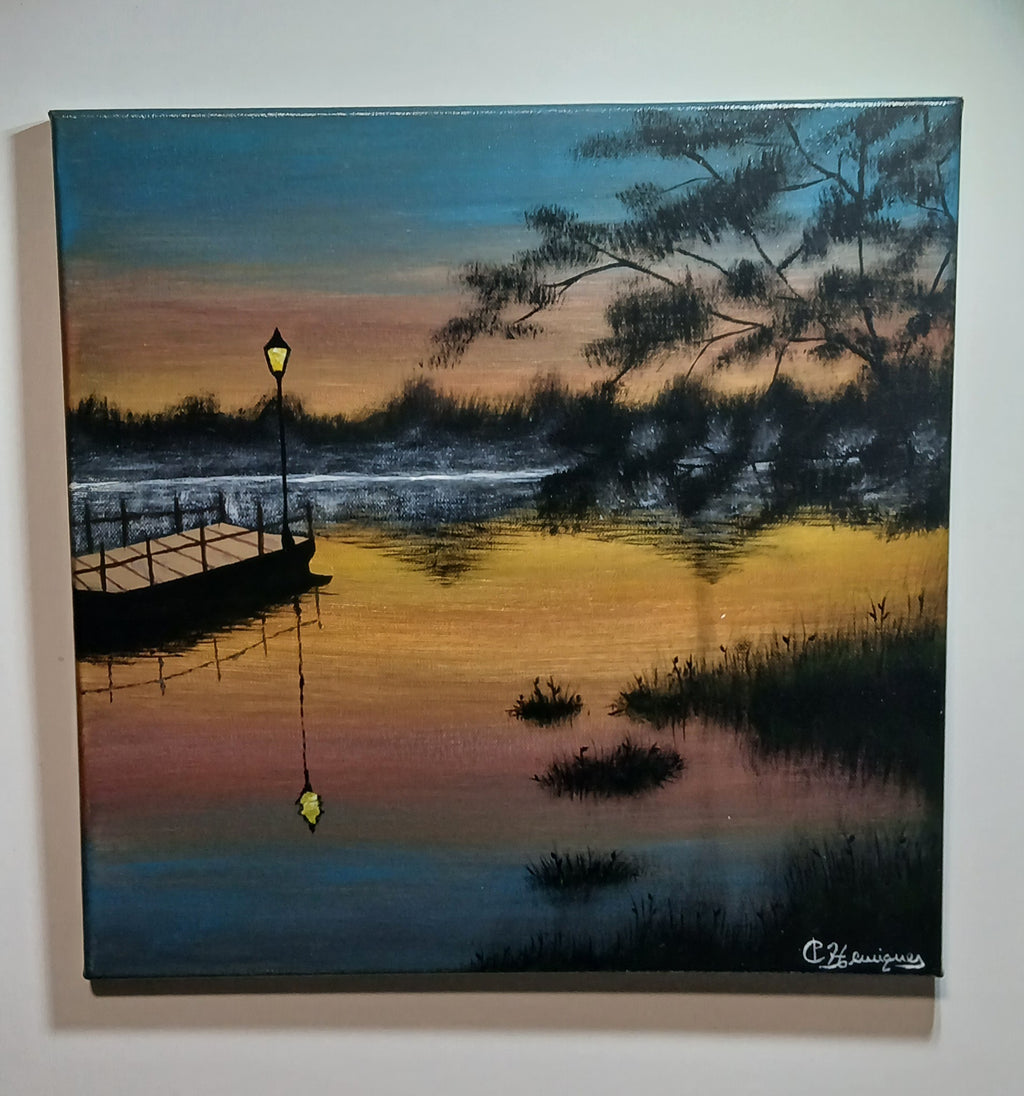 Quadro autoral - Entardecer