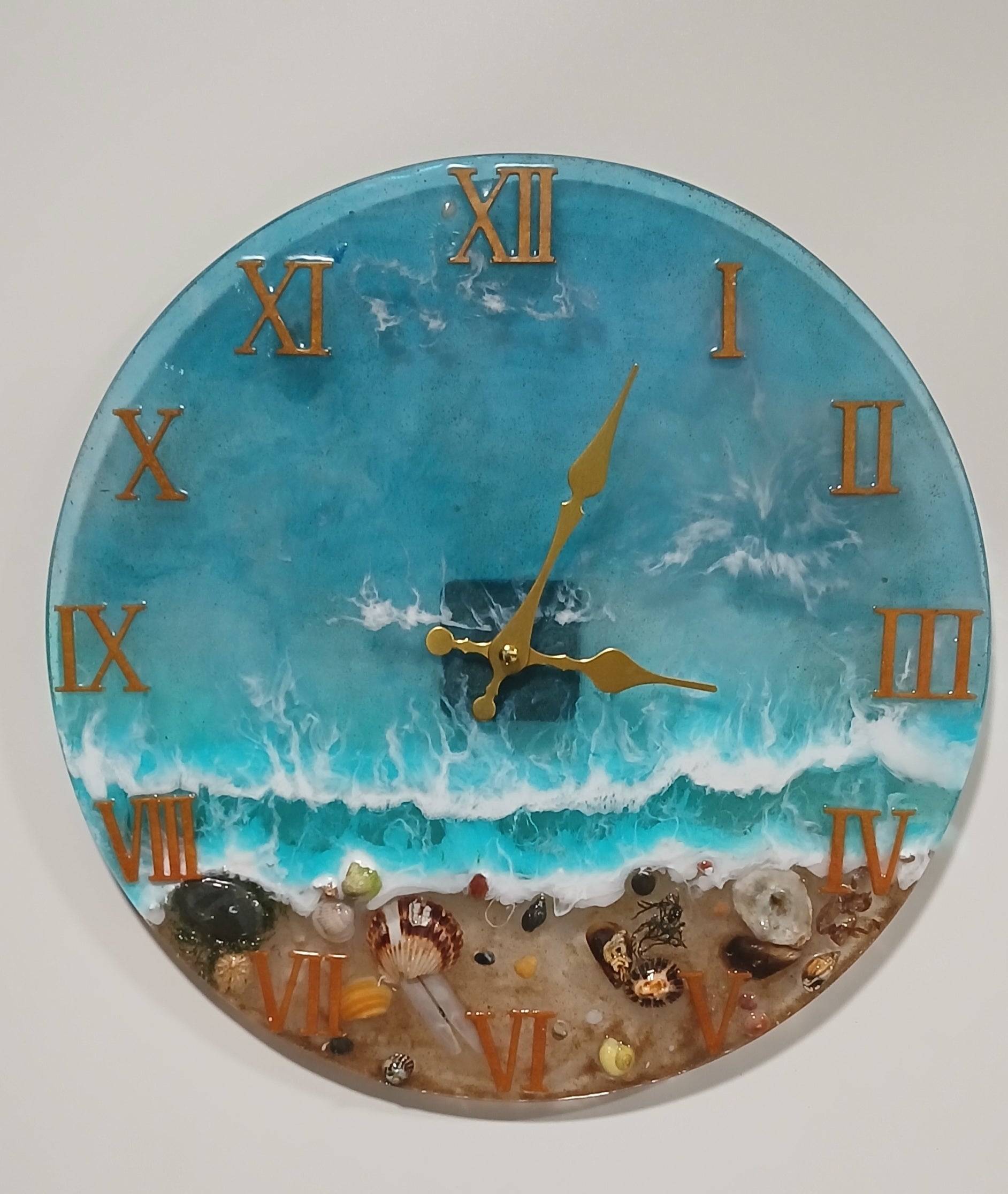 Relógio resina epóxi  Mar